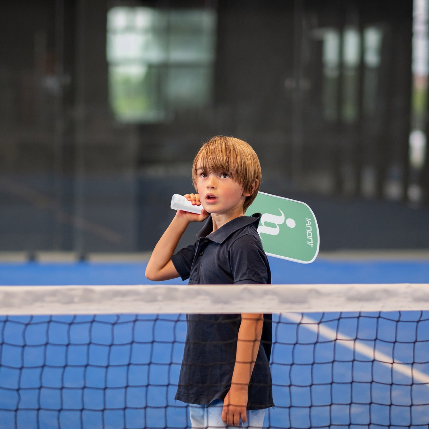 IANONI  Pickleball Paddle for Kids – Child Size Paddle for Children 12 and Under, Fiberglass Surface & Polypropylene Honeycomb Polymer Core | Premium Grip